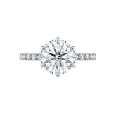 Round Diamond Hidden Halo Engagement Ring